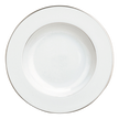 Christofle Albi Porcelain Rimmed Soup Plate Platinum 23 Cm