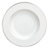 Christofle Albi Porcelain Rimmed Soup Plate Platinum 23 Cm