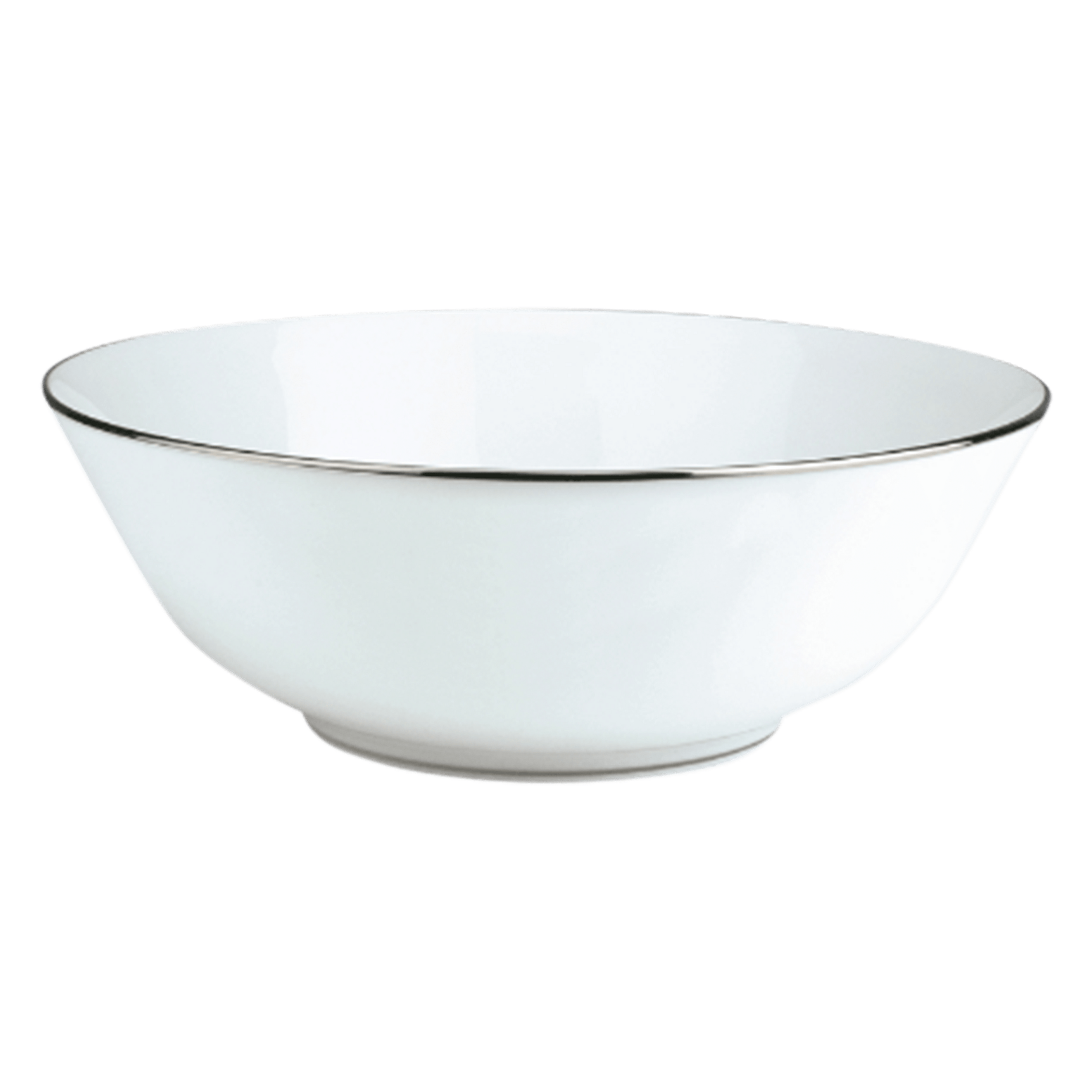 Christofle Albi Porcelain Salad Serving Bowl Platinum