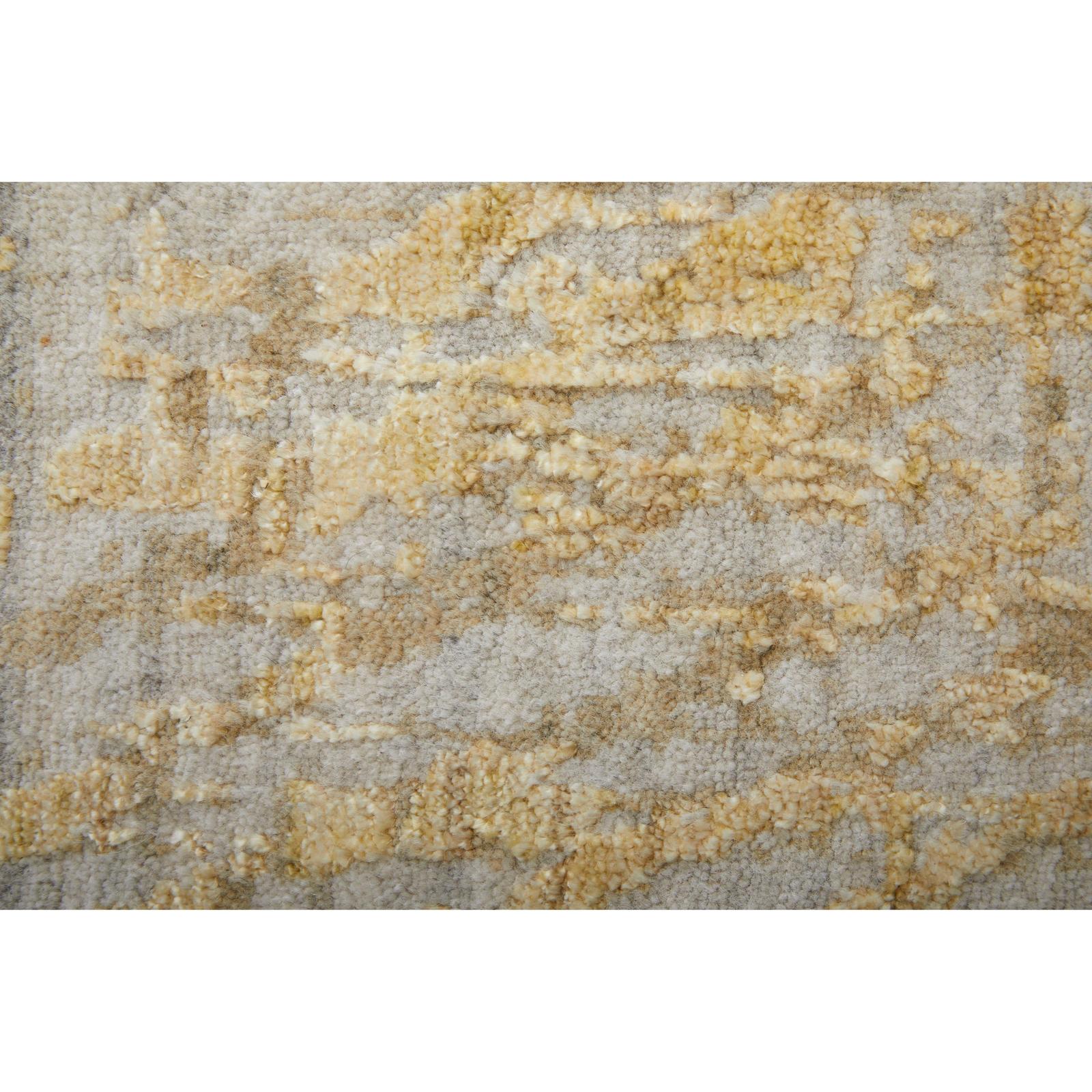 Feizy Eastfield 69FRF Modern Abstract Rug in Yellow/Ivory/Gold