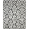 Feizy Belfort 8A26F Traditional Floral & Botanical Rug in Gray/Ivory/Black