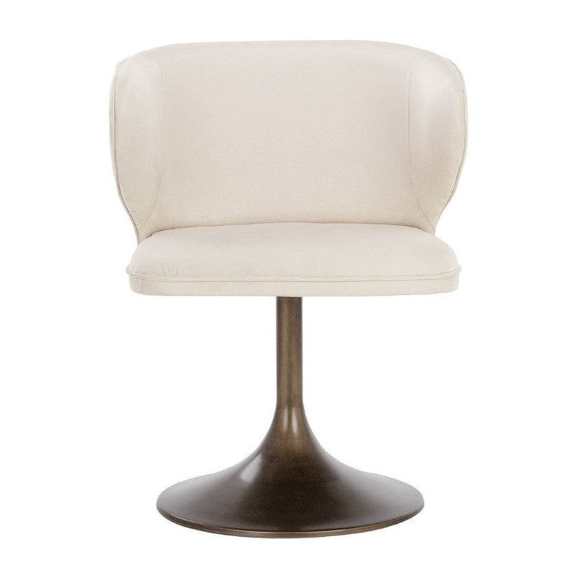 Sunpan Simone Swivel Dining Chair - Casablanca Cloud