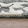 Feizy Belfort 8A26F Traditional Floral & Botanical Rug in Gray/Ivory/Black