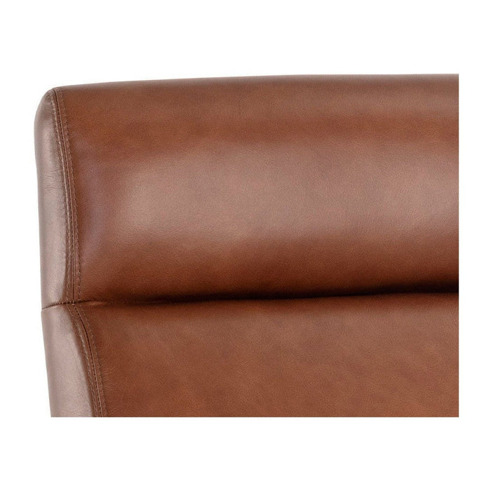 Sunpan Collin Office Chair - Brown - Shalimar Tobacco Leather