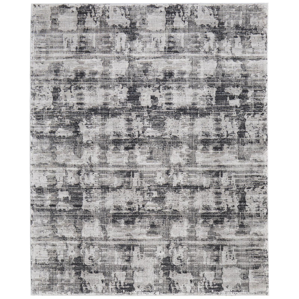Feizy Sonora 39NYF Modern Abstract Rug in Gray/Ivory