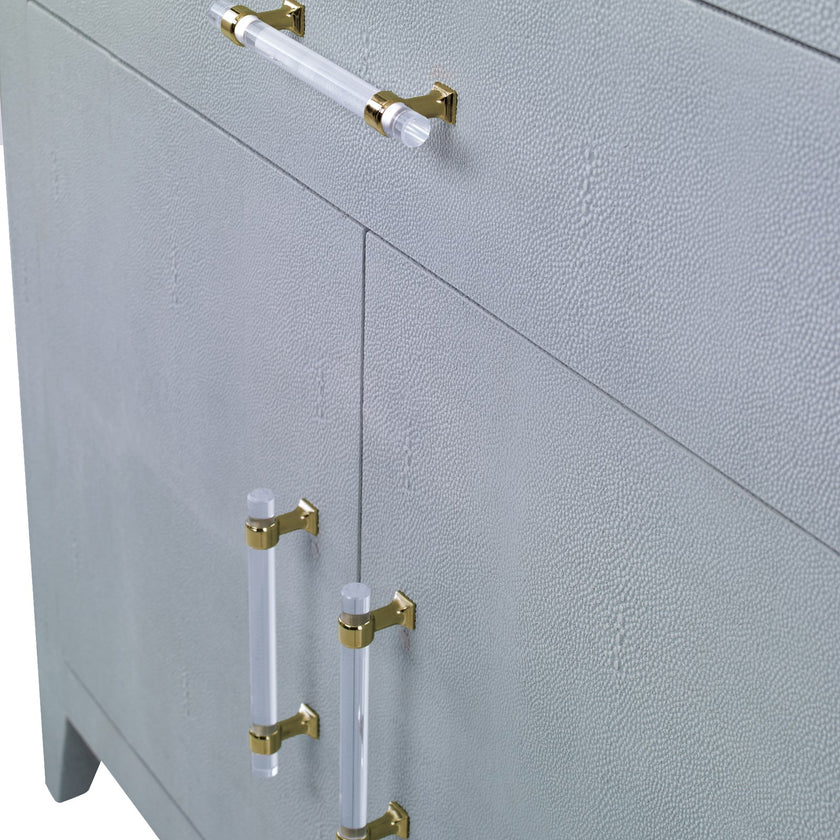 Ambella Shagreen Sink Chest - Polar Blue