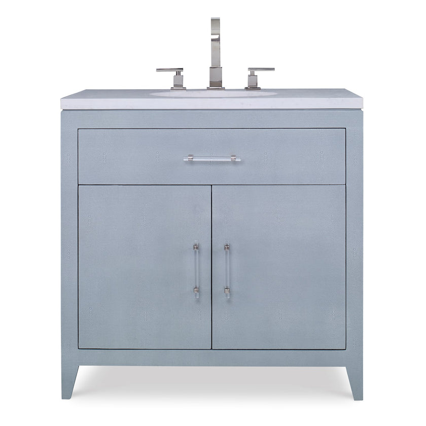 Ambella Shagreen Sink Chest - Polar Blue