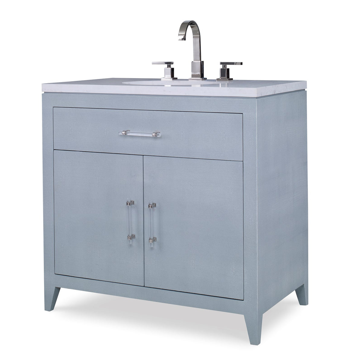 Ambella Shagreen Sink Chest - Polar Blue