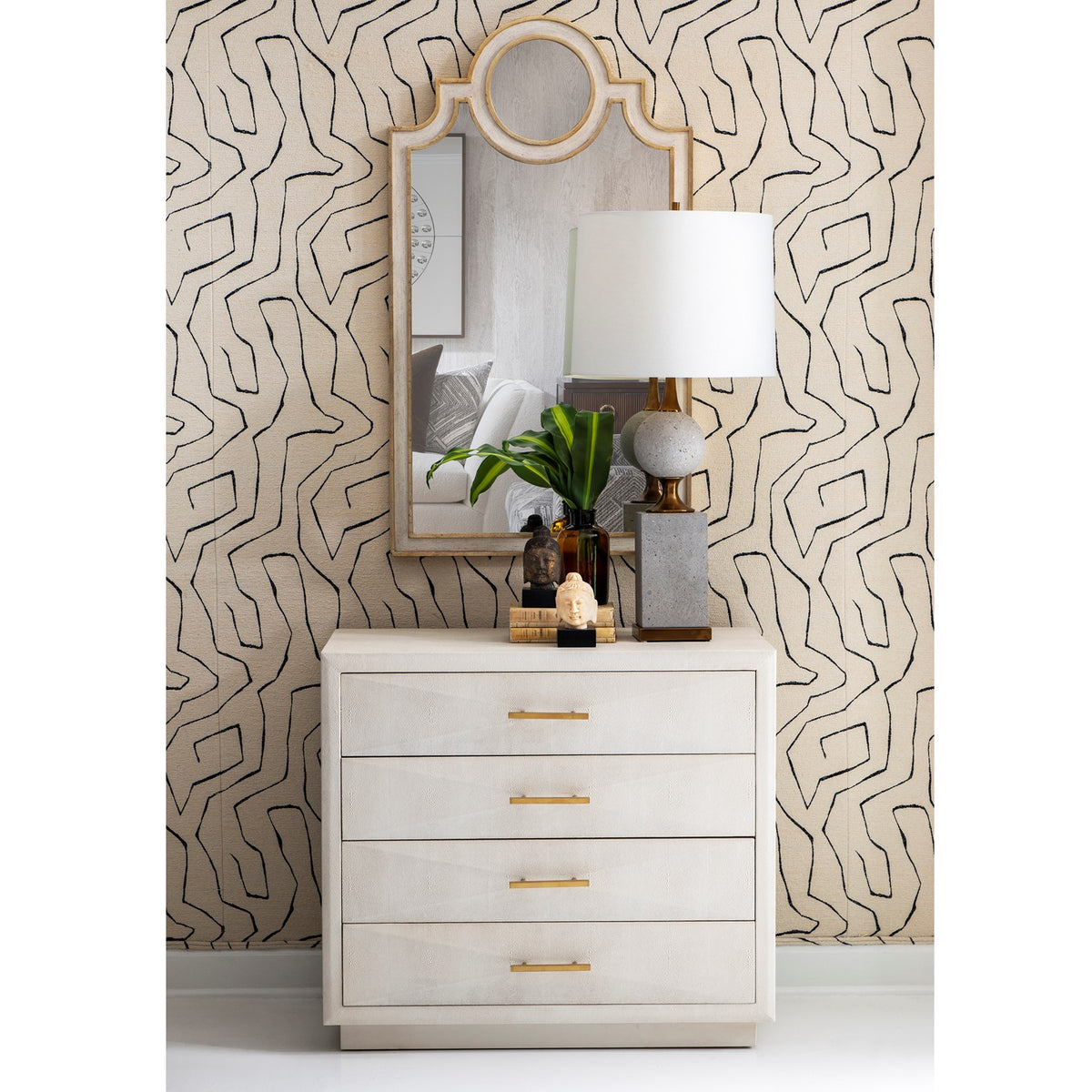 Ambella Shagreen Pyramid Chest - Linen