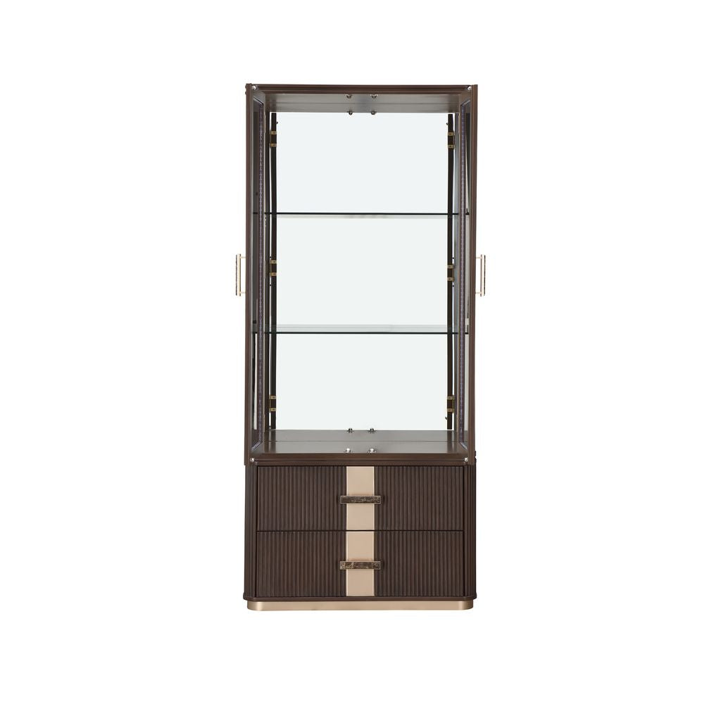 Michael Amini West Kensington Display Cabinet - Medium Espresso