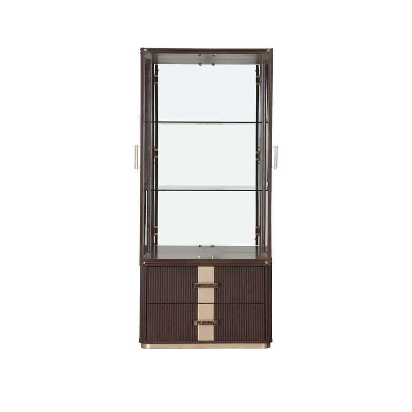 Michael Amini West Kensington Display Cabinet - Medium Espresso