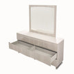 Michael Amini Marin Dresser with Mirror Set - Greige
