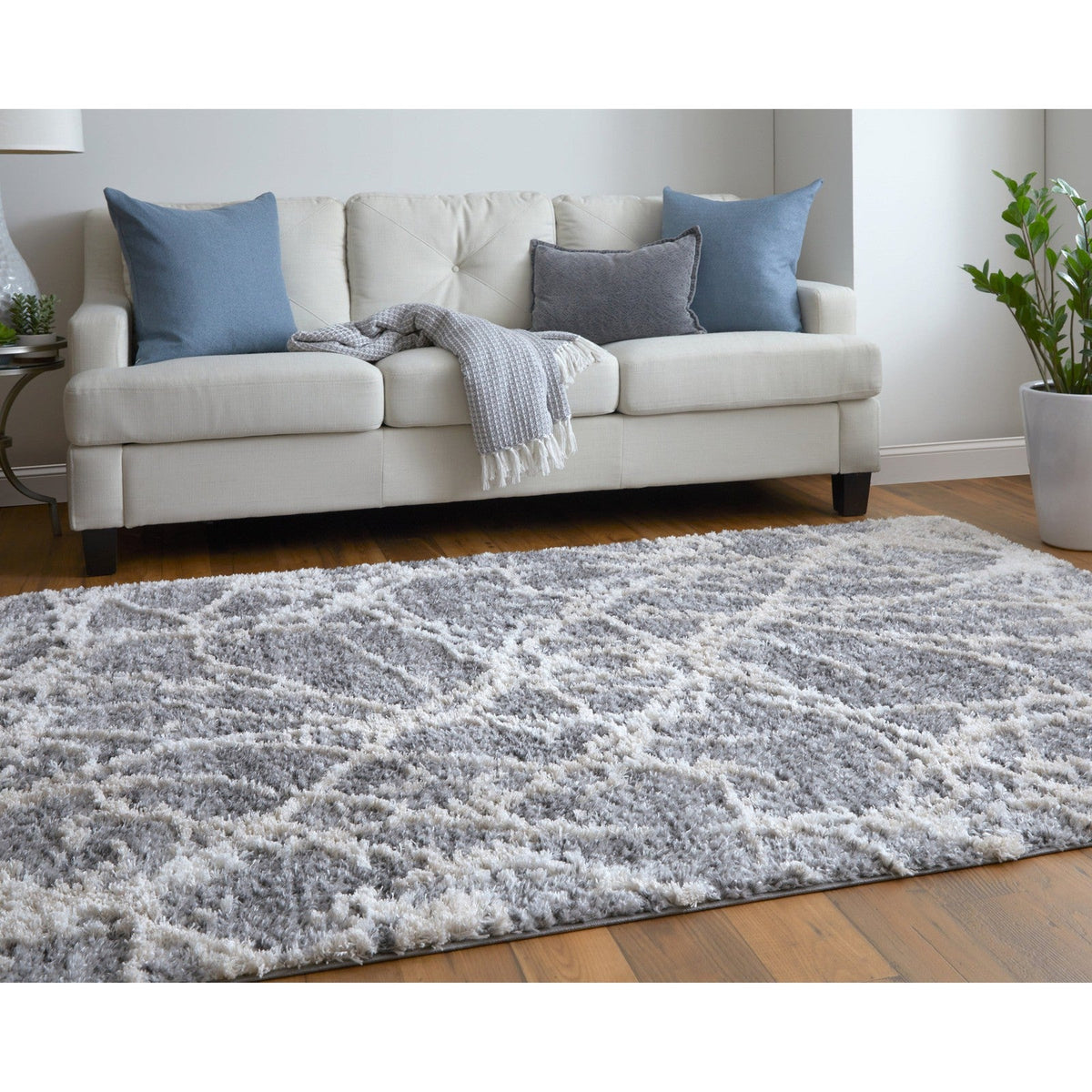 Feizy Mynka 39IDF Transitional Abstract in Gray/Ivory