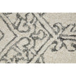 Feizy Belfort 8778F Transitional Medallion Rug in White/Gray