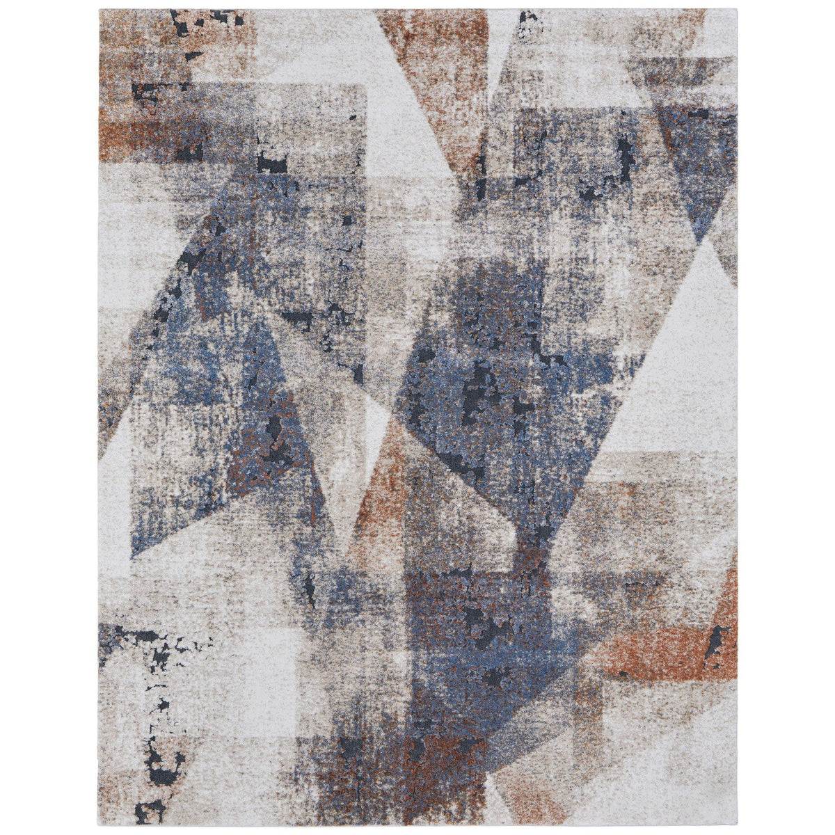 Feizy Gilmore 39MKF Modern Color Block in Blue/Ivory/Taupe