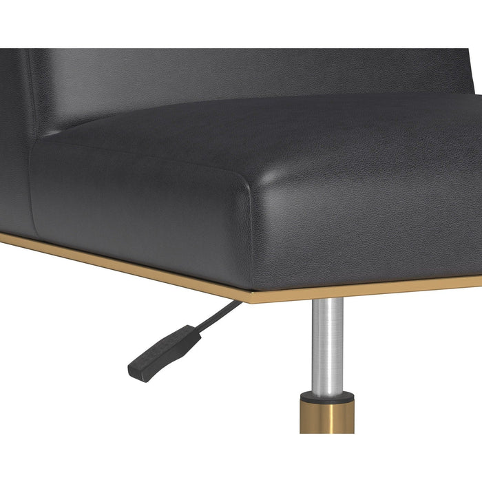 Sunpan Dean Office Chair - Brushed Brass - Bravo Portabella