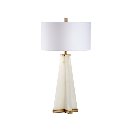 Chelsea House Alabaster Pyramid Table Lamp