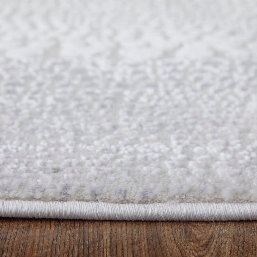 Feizy Prasad 39N8F Modern Distressed in Ivory/Silver/Gray