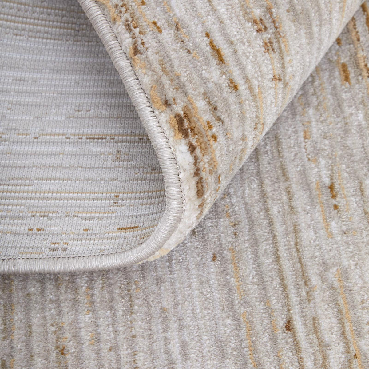 Feizy Deja 39PKF Modern Distressed Rug in Ivory/Brown/Tan