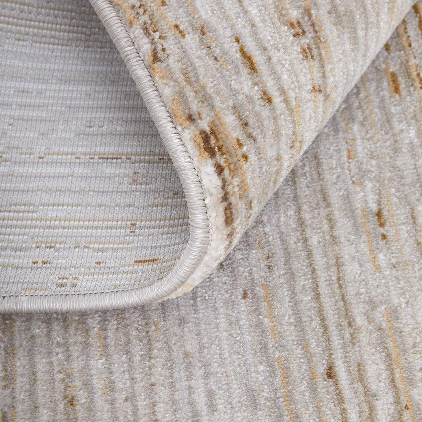Feizy Deja 39PKF Modern Distressed Rug in Ivory/Brown/Tan