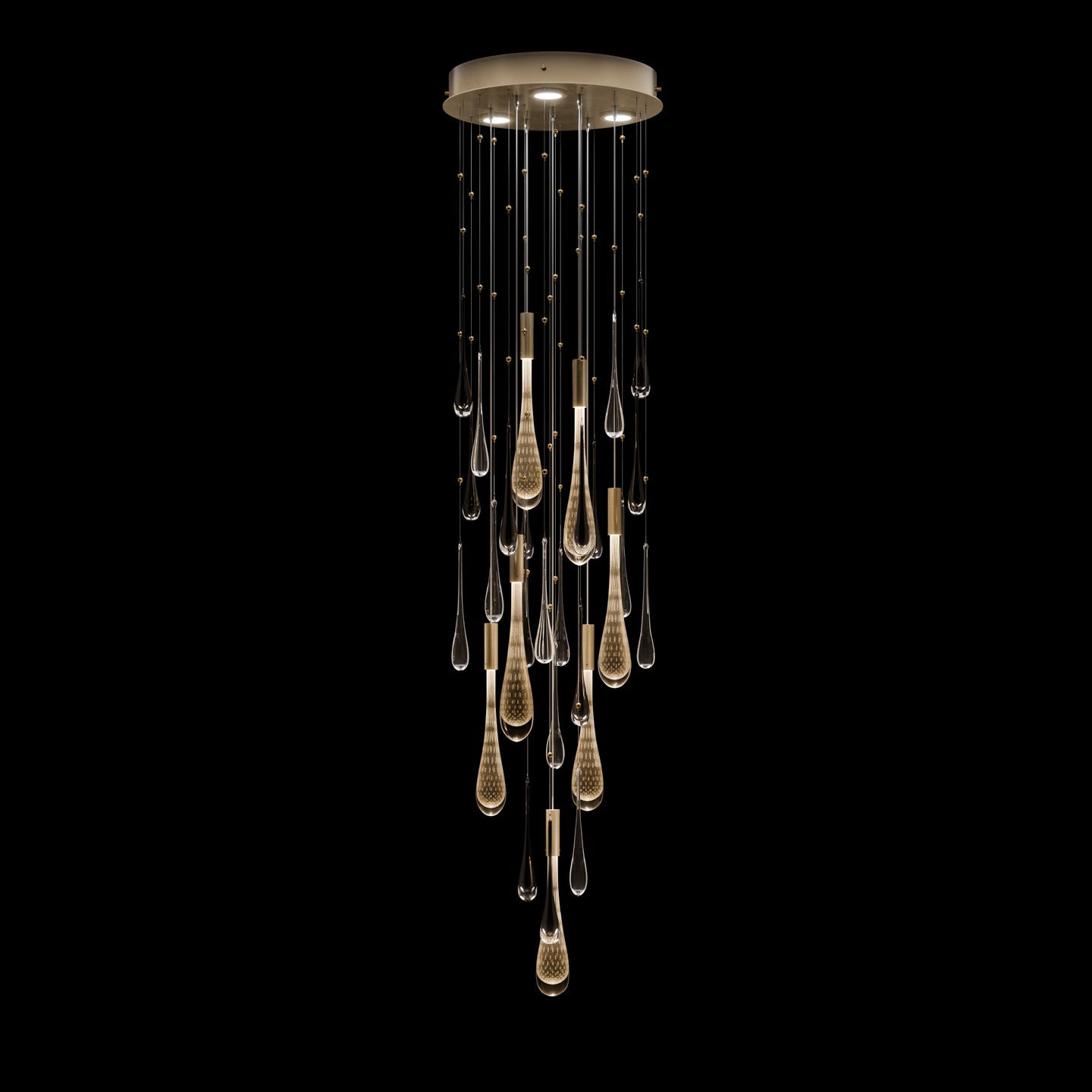 Fine Art Rain 18"W Round Pendant