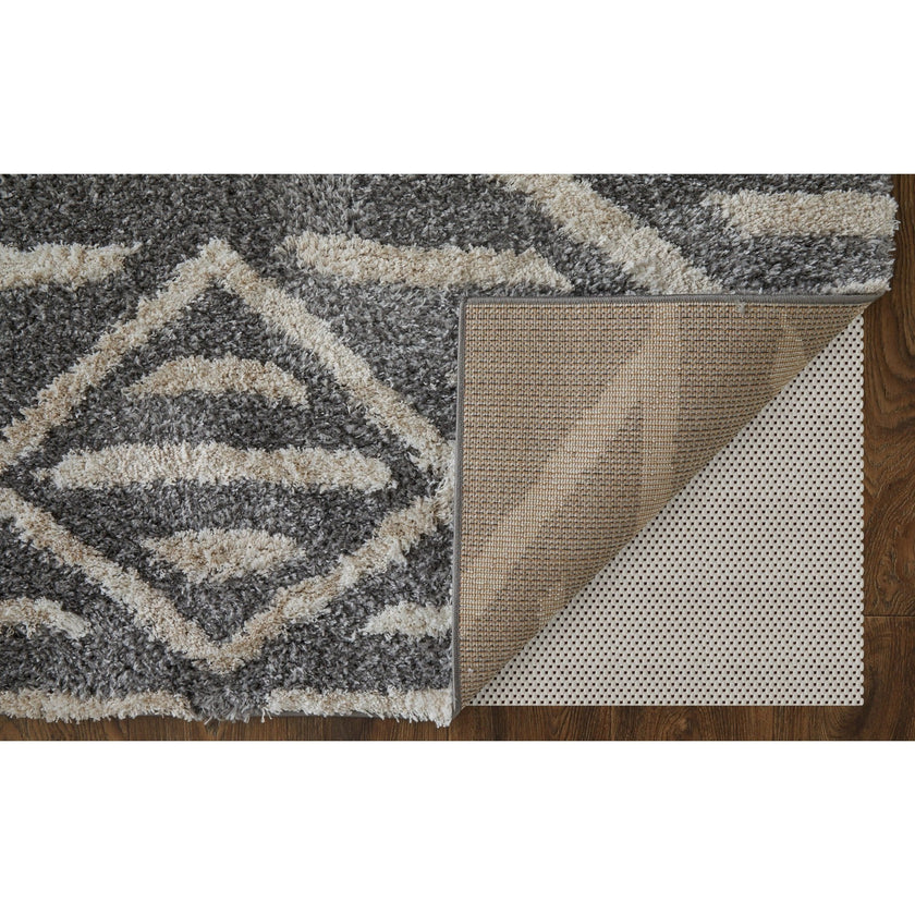 Feizy Mynka 39IBF Transitional Diamond in Gray/Ivory