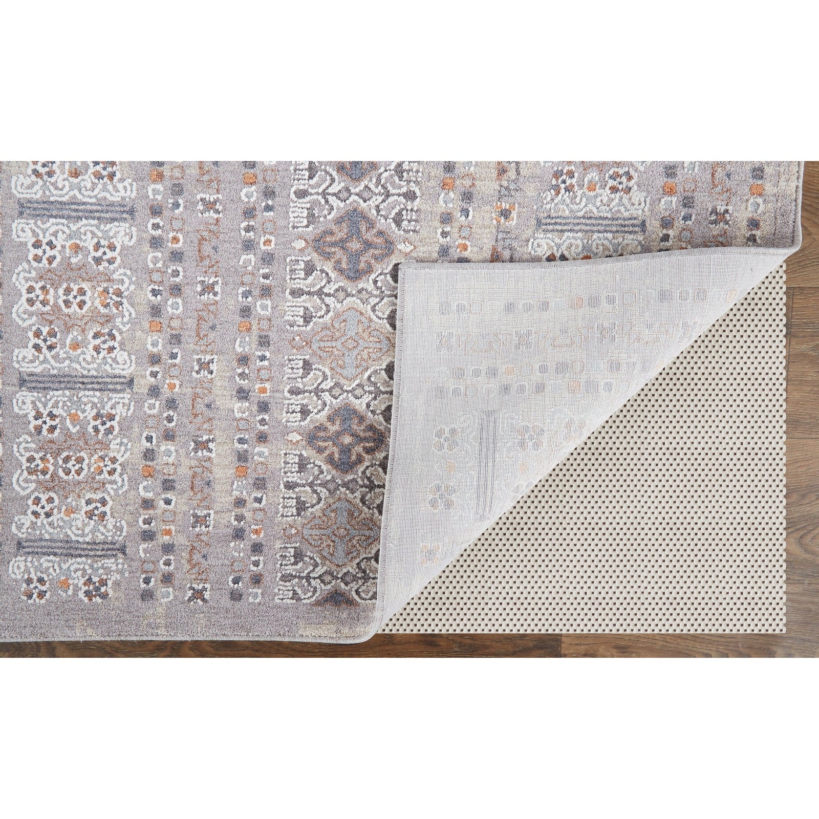 Feizy Francisco 39GCF Transitional Oriental in Orange/Gray/White