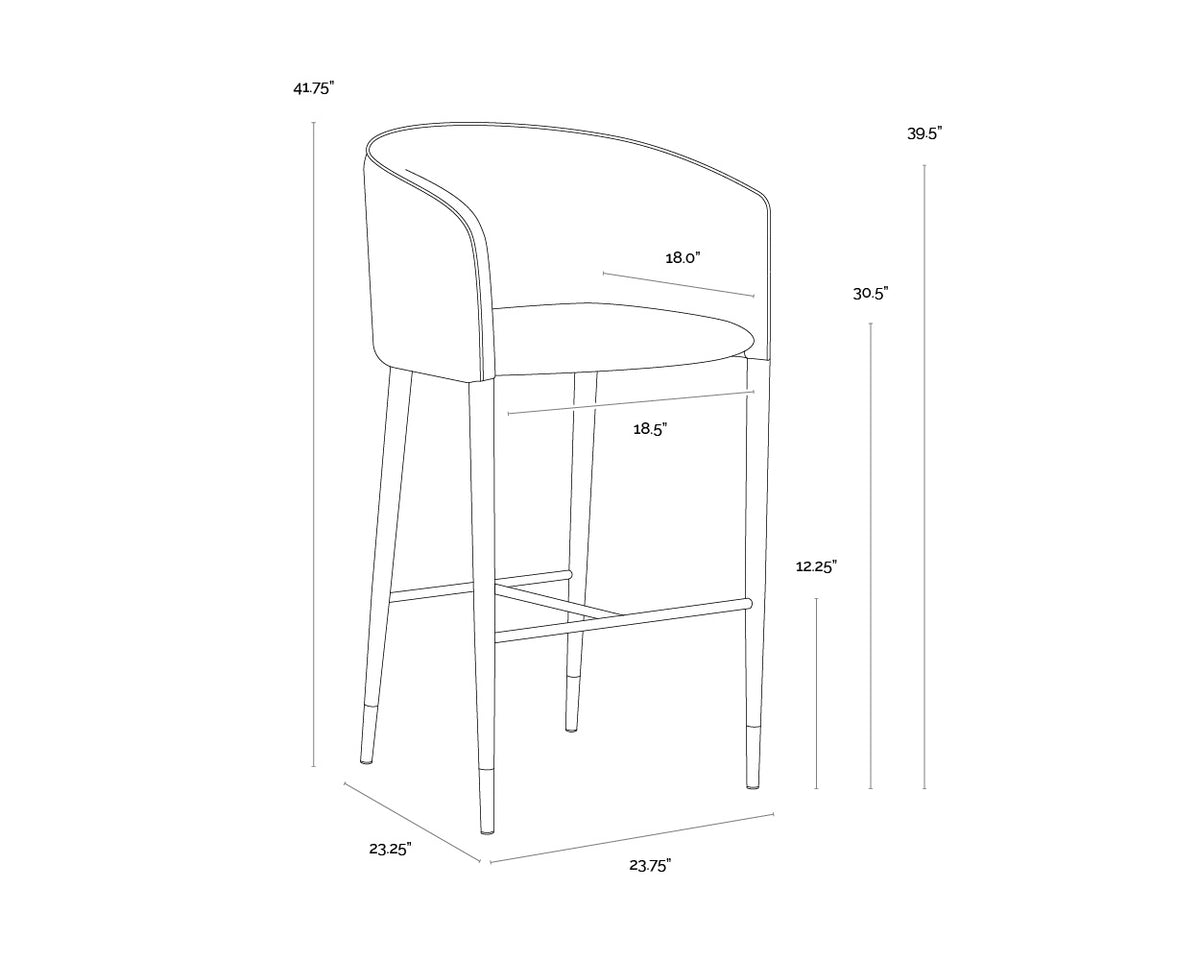 Sunpan Asher Barstool