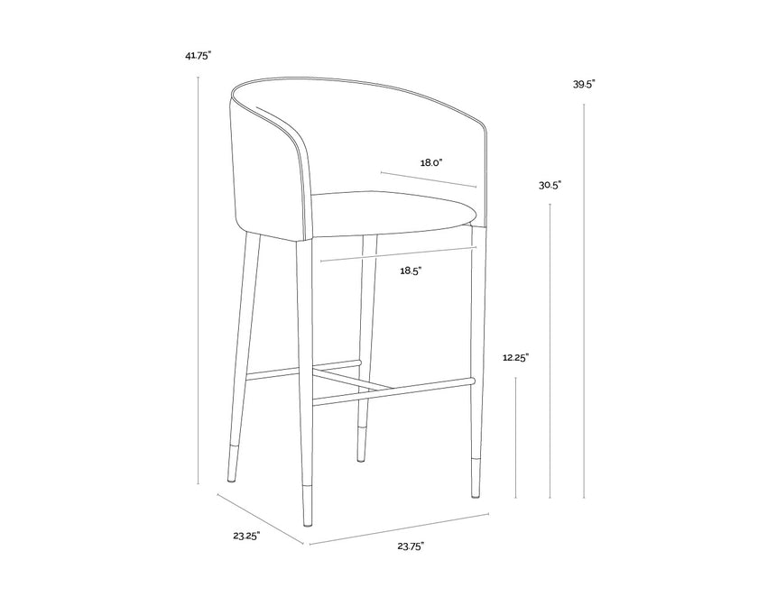 Sunpan Asher Barstool