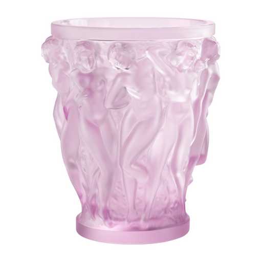 Lalique Bacchantes Pink Vase