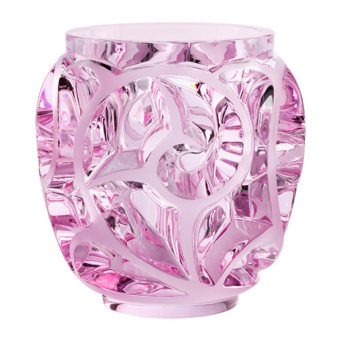 Lalique Tourbillons Pink Vase