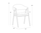 Sunpan Burgos Dining Armchair - Nono Petrol