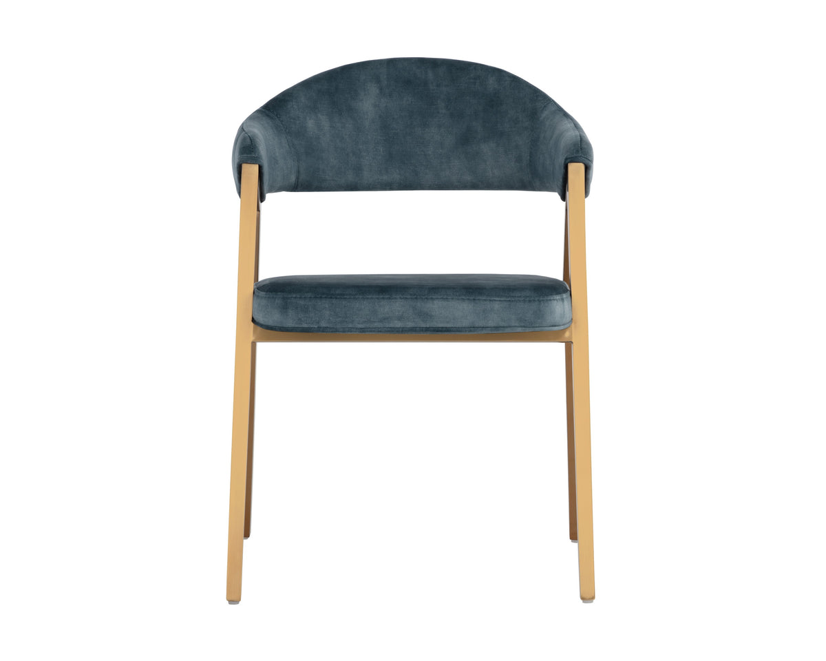 Sunpan Burgos Dining Armchair - Nono Petrol Clearance
