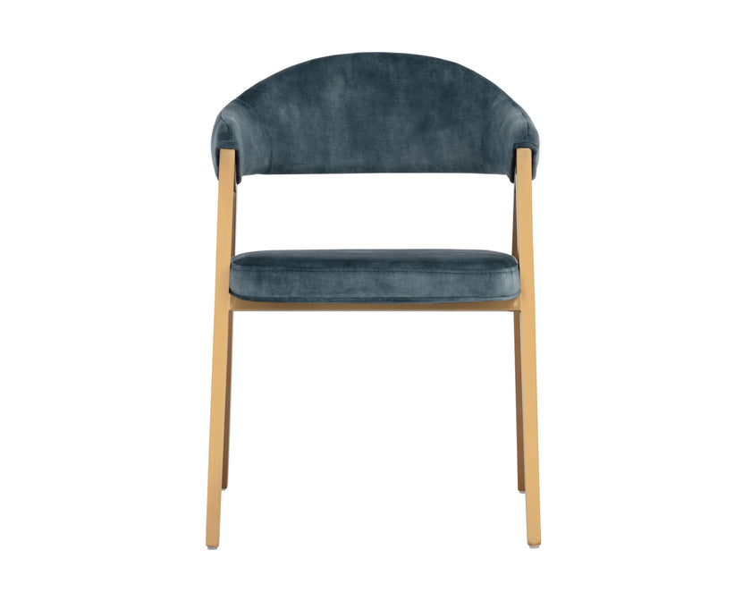 Sunpan Burgos Dining Armchair - Nono Petrol Clearance