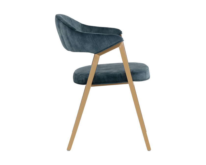 Sunpan Burgos Dining Armchair - Nono Petrol Clearance