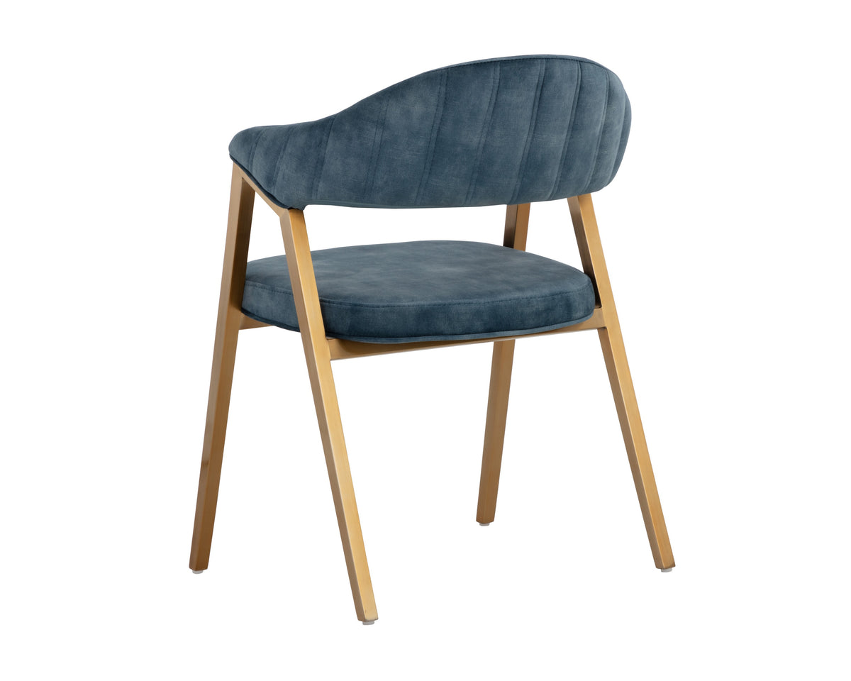 Sunpan Burgos Dining Armchair - Nono Petrol Clearance