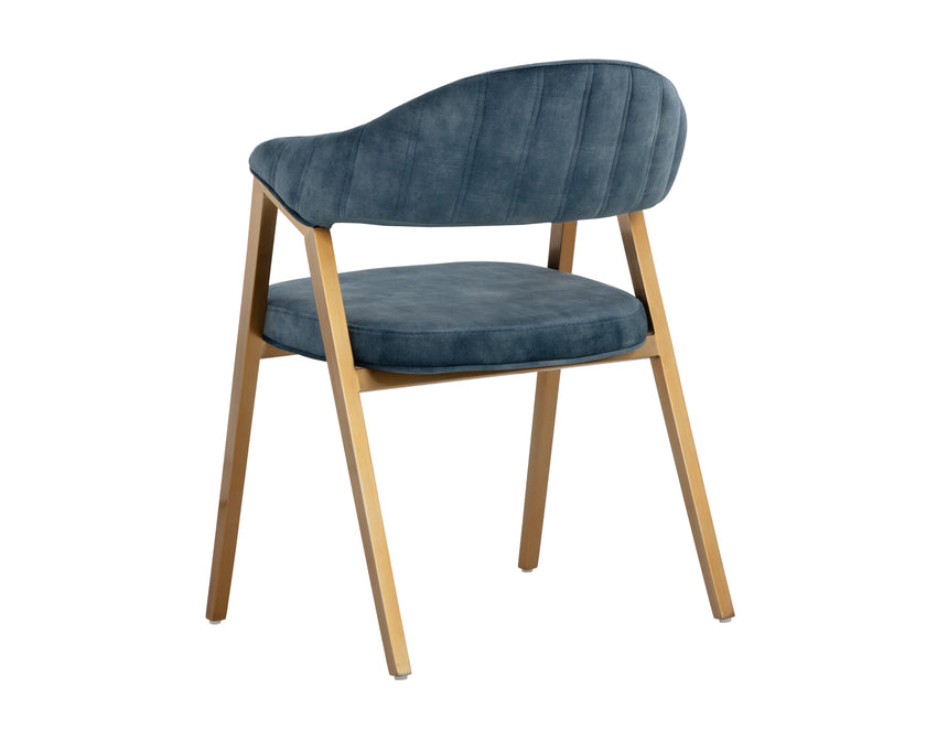 Sunpan Burgos Dining Armchair - Nono Petrol Clearance