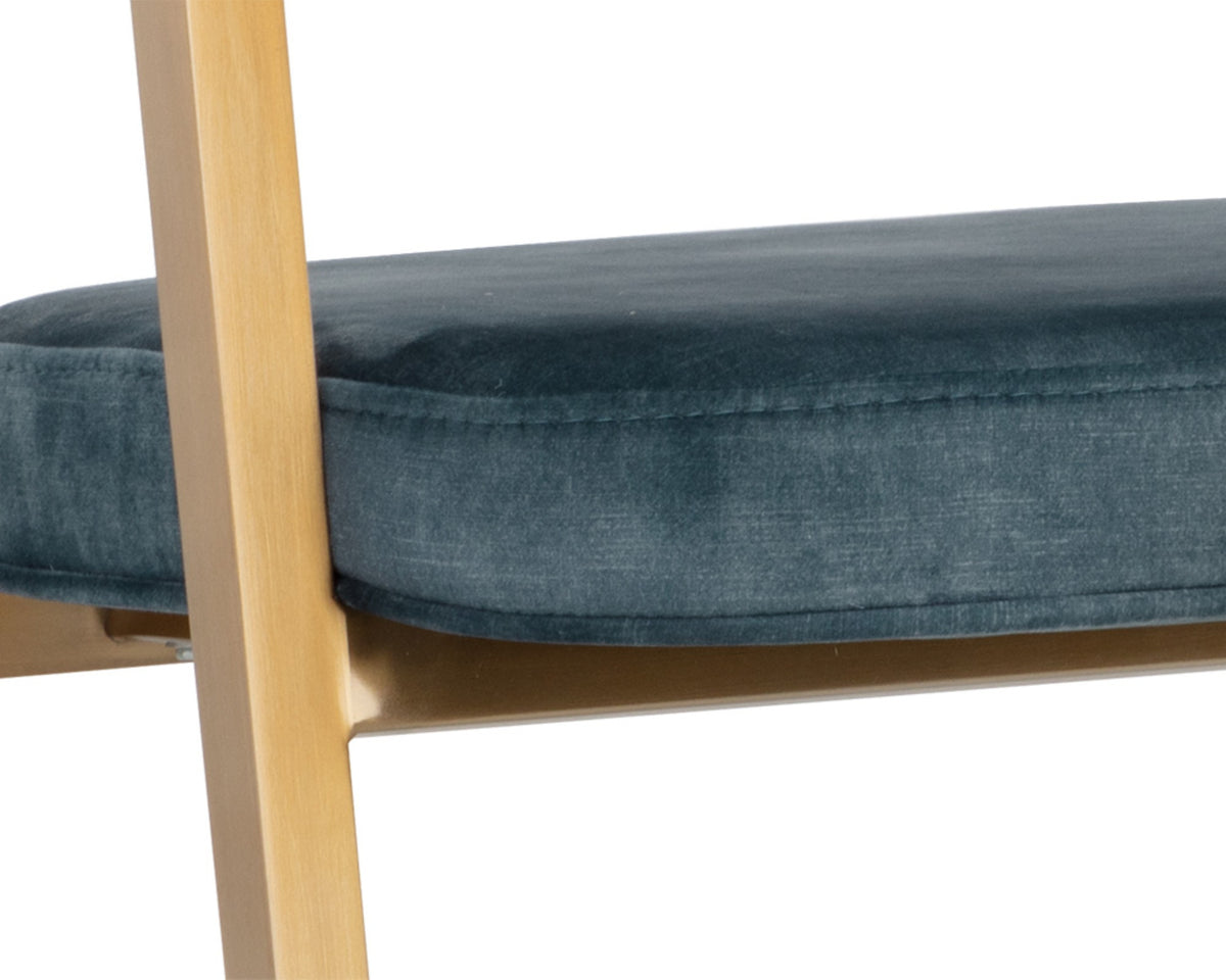 Sunpan Burgos Dining Armchair - Nono Petrol Clearance