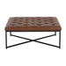 Sunpan Endall Ottoman - Black - Bravo Cognac