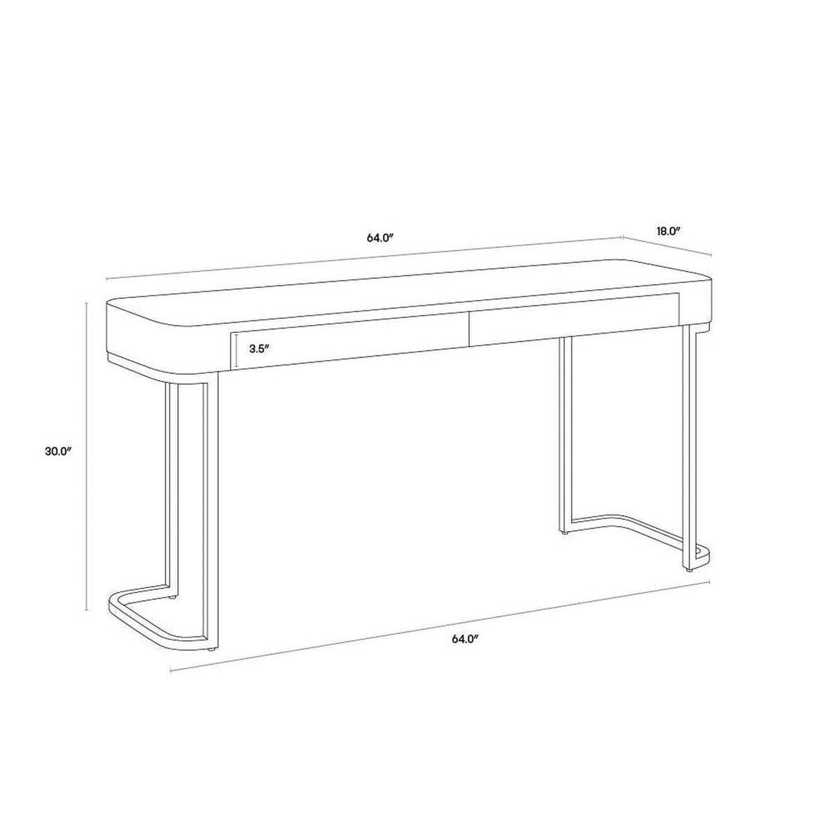 Sunpan Jamille Console Table