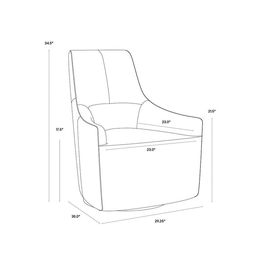 Sunpan Carmine Swivel Lounge Chair