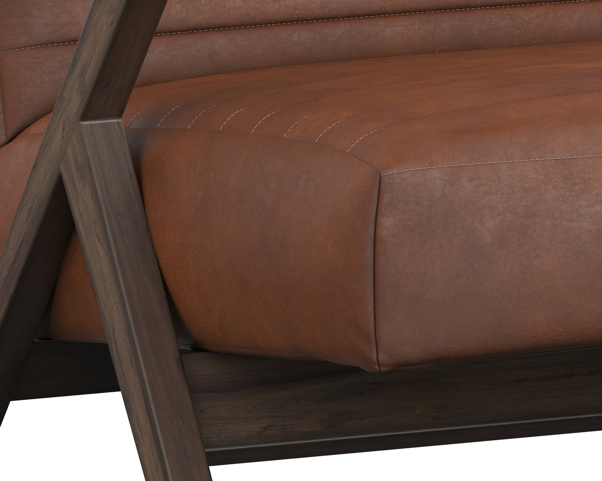 Sunpan Peyton Lounge Chair - Bravo Cognac