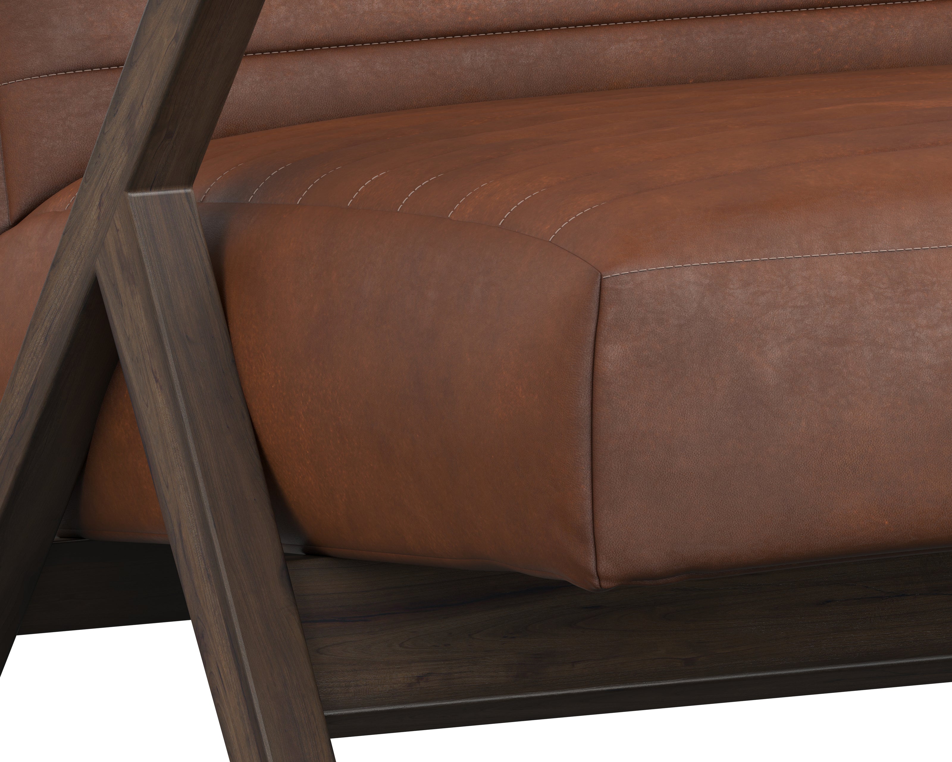 Sunpan Peyton Lounge Chair - Bravo Cognac