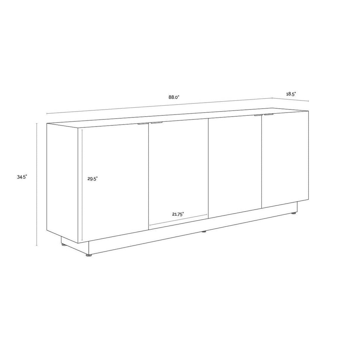 Sunpan Calvosa Sideboard