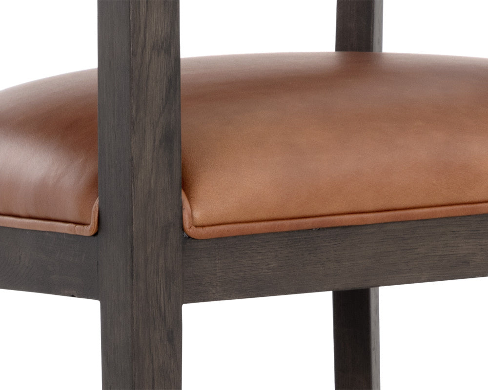 Sunpan Brylea Counter Stool - Brown - Shalimar Tobacco Leather