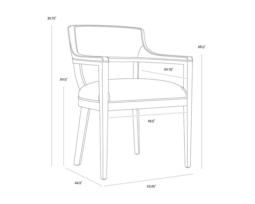 Sunpan Brylea Dining Armchair