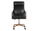 Sunpan Collin Office Chair - Brown - Cortina Black Leather