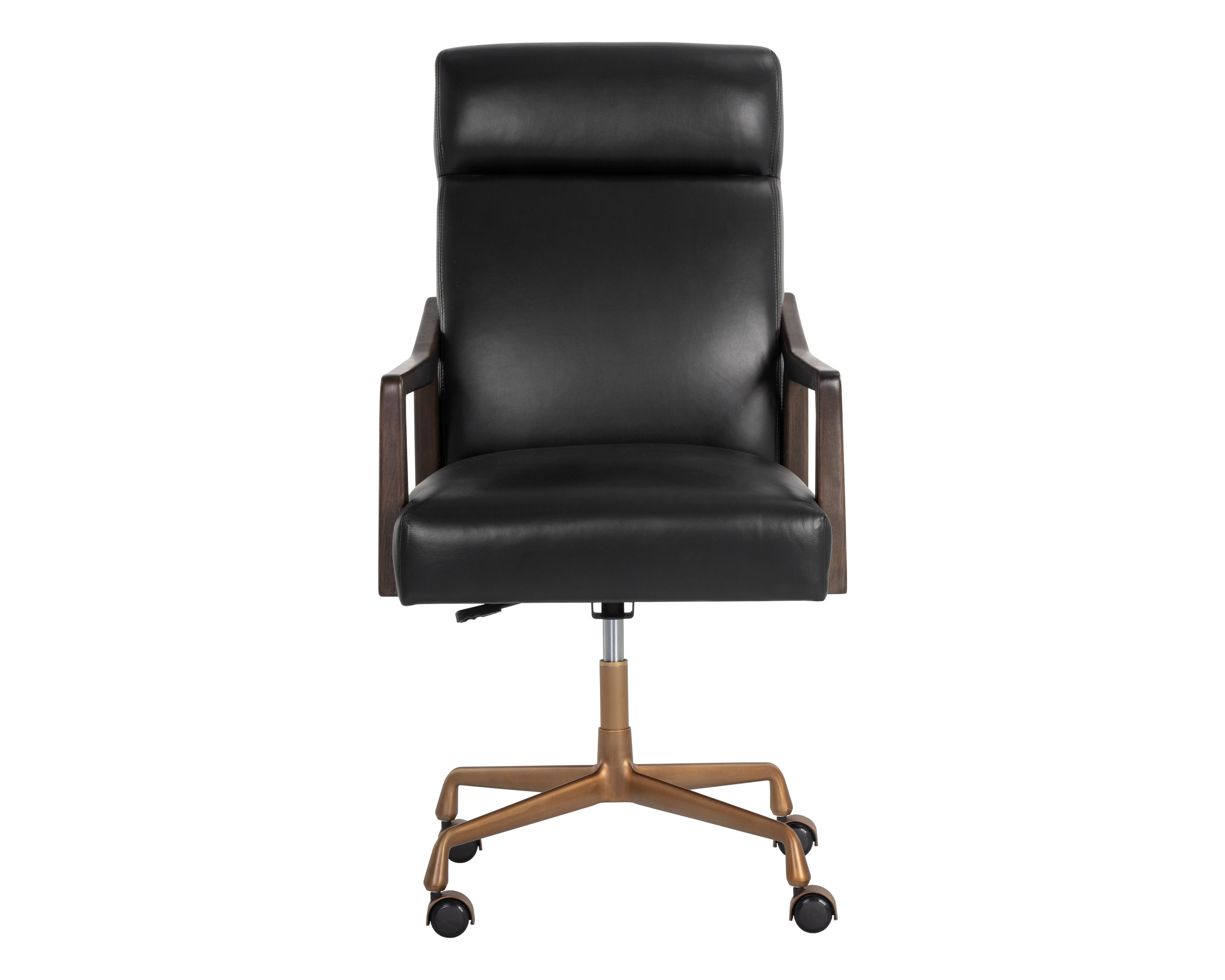 Sunpan Collin Office Chair - Brown - Cortina Black Leather