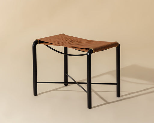 Sunpan Riz Stool - Tan Leather