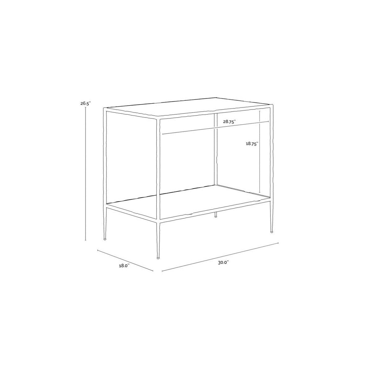 Sunpan Emine Nightstand